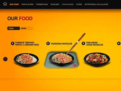 teriyaki menu food website