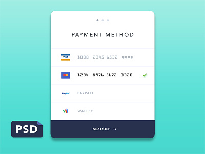 Payment Method daily design free freebie kit management material paymentmethod psd system ui