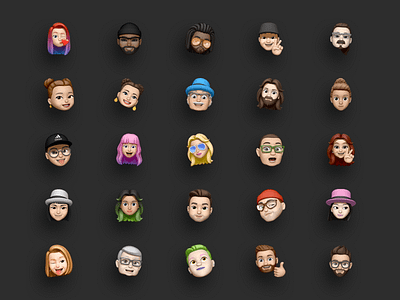 Memoji Style Avatars Sketch