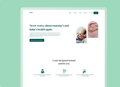 Mere || Health Insurance Hero Page design uiux design web