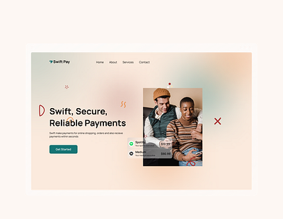 Swift Pay | Fintech Hero Page design fintech fintech app ui uiux design web