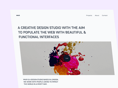 MVR - Design Studio - Website design uiux design web