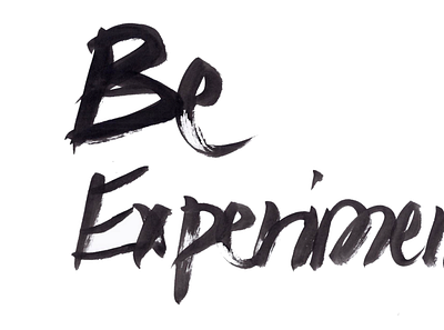 Be Experimental black and white blackandwhite branding creative ink ink on paper inking logo photoshop photoshop brush photoshop brushes watercolor watercolour