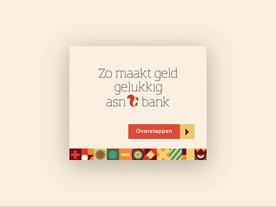 ASN Bank advertising animals animation bank banking banner banner ad banner design dutch flat greensock html5 illustration sheep squirrel vector