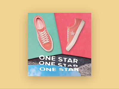 Converse One Star 2d after effects animation converse shoes social media social media banner summer