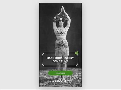 Ancestry advertising ancestry animation banners black white cinemagraph greensock historic history html5 photo social media