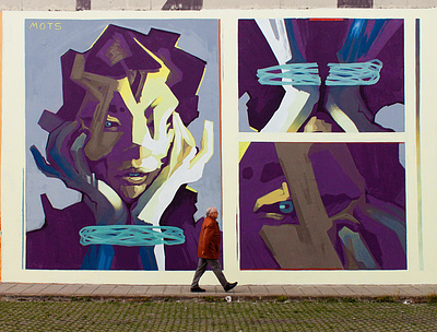 'Liberdade'. Mural in A Coruña abstract graffiti graffiti art illustration mural art mural design muralart muralist murals painter