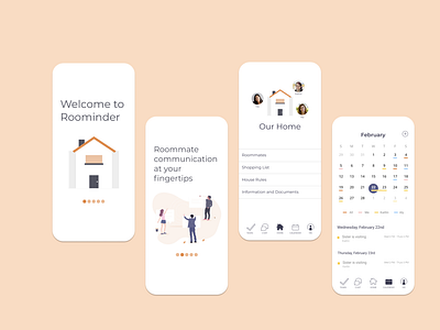 Roominder - Roommate Communication Concept