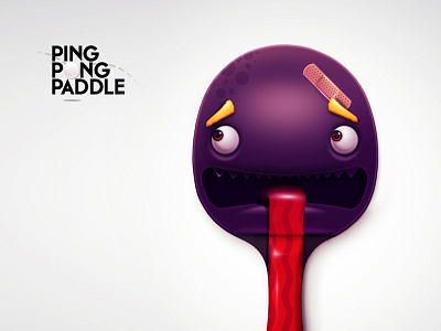Ping Pong Paddle #02 bat paddle ping pong table tennis tongue