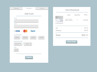 Cart Checkout Design