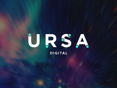 Ursa Digital constellations galaxy logo stars typography