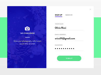 Daily UI #001 - Sign Up challenge clean daily design form interface login minimal sign simple ui up