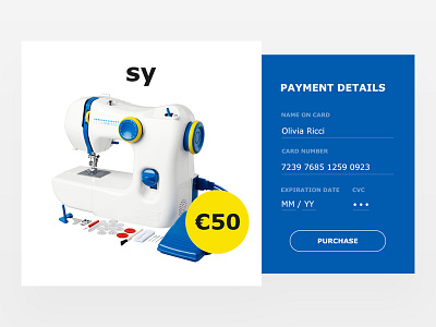 Daily UI #002 - Credit Card Checkout card challenge checkout clean credit daily ikea minimal product purchase ui verdana