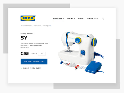 Daily UI #003 - Landing Page (Above the fold) al blue challenge daily ikea landing mini page product simple ui yellow