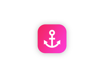Daily UI #005 - App Icon anchor app challenge daily gradient icon minimal pink simple ui