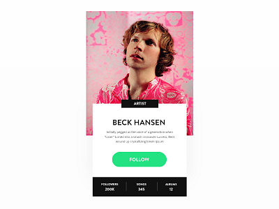 Daily UI #006 - User Profile beck challenge clean daily minimal profile simple ui user