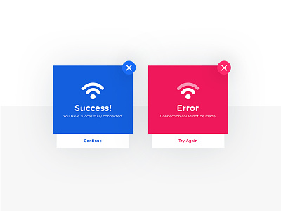 Daily UI #011- Flash Message (Error/Success) card colours cute daily error flash flat icon message success ui wifi