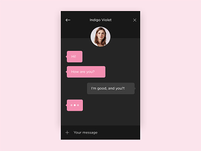 Daily UI #013 - Direct Messaging challenge chat clean daily direct interface layout message messaging minimal pink ui