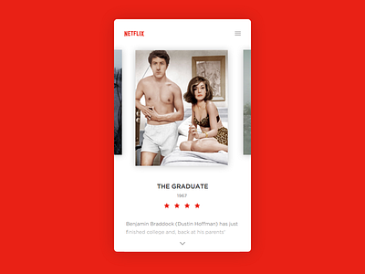 Daily UI #025 - TV App app card challenge clean daily design film movies netflix tv ui