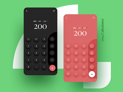 ✨004 Calculator ✨ buttons calculator calculator app challenge clean color colourful colours creative cute daily design layout minimal mobile rounded simple trendy ui ui design