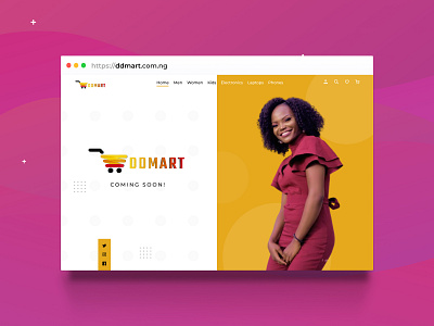 Latest DDMart Shopping Landing Page || Figma, Adobe XD branding design flat icon illustration minimal typography ui ux uxdesign website