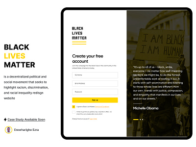 Black Lives Matter Redesign Website Snippet