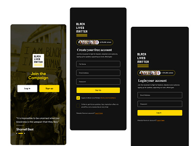 Black Lives Matter Mobile App Design Concepts graphic design ui ux