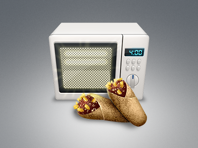 Microwave burrito icon microwave