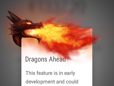 Dragons Ahead android dialog dragon fire ui