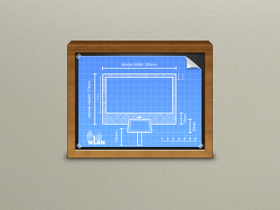 Blueprint blackboard blueprint ipad monitor wood