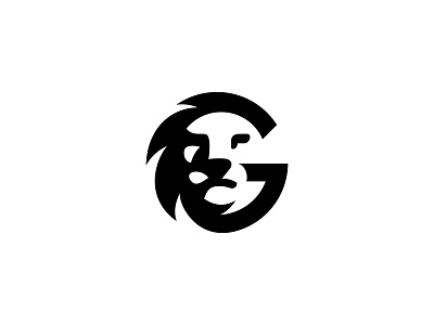 G Lion africa animal creative head idea king lion logo pictogram pictorial silhouette simple unique logo wild
