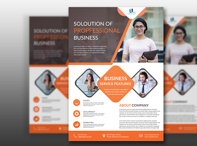 SOLUTION OF PROFESSIONAL BUSINESS FLYER DESIGN brushes flyer design illustrator