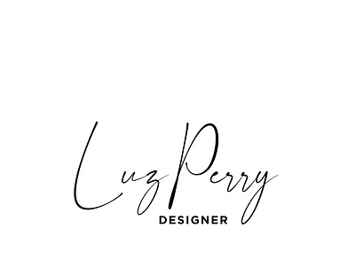 Luz Perry Signature Logo brand design brand identity brand logo branding design graphic design illustration logo logo design visual identity