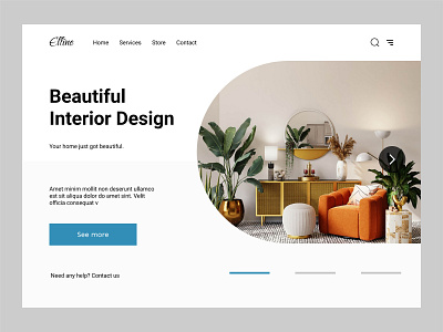 Interior Website UI Concept