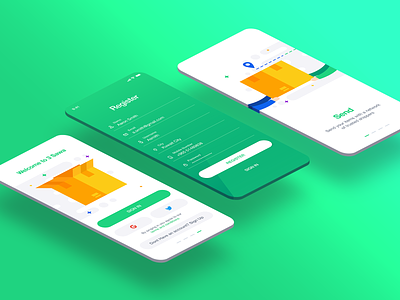 Sawa - Delivery App app delivery delivery app delivery ui design flat freebie freebie xd freebies green illustration ios onboarding sign in ui sign up