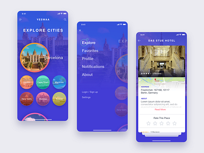 City Guide App app barcelona cities city explore hotel ios sky tourism transition travel
