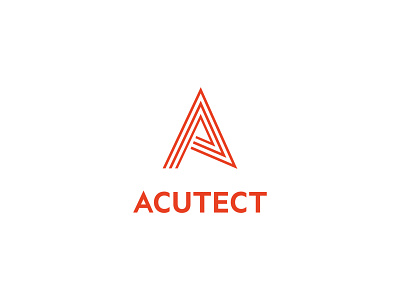 Acutect identity vertical lockup brand identity branding brandmark identity design logo visual identity