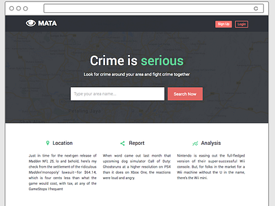 Mata Homepage homepage landing search sketch web web app
