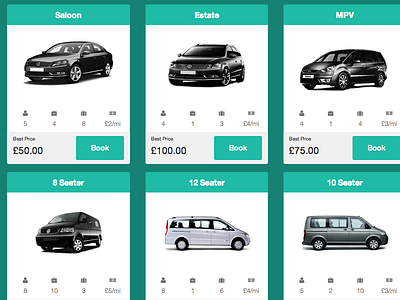 Booking - Cab Selection