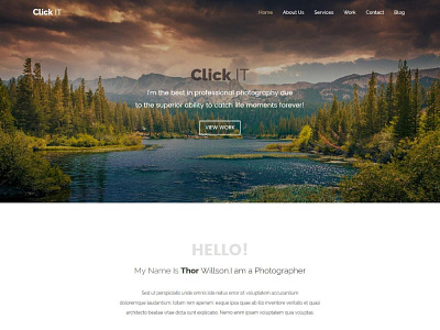 TemplateToaster Website Builder | Click It photography WP Theme company design logo photographer photography templatetoaster ui web web design web development website builder wordpress wordpress theme