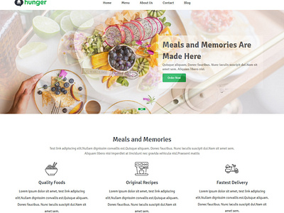 TemplateToaster Website Builder | Hunger Theme For Restaurants