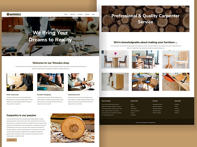 TemplateToaster Website Builder | Woodex Carpenter WP Theme branding carpenter company design furniture furniture website templatetoaster web web development website builder wordpress wordpress theme