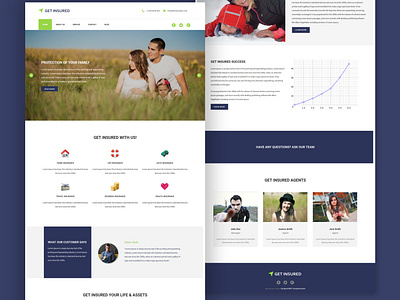 TemplateToaster Website Builder | Get Insured HTML Template