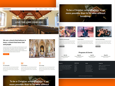 TemplateToaster Website Builder | Holychurch WP Theme church church branding church design church logo templatetoaster web design web development website builder wordpress