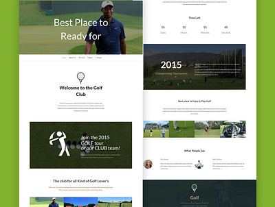 TemplateToaster Website Builder | Golf Joomla Theme golf golf club golf logo golf theme golf website joomla joomla website templatetoaster ui web development webdesign website builder