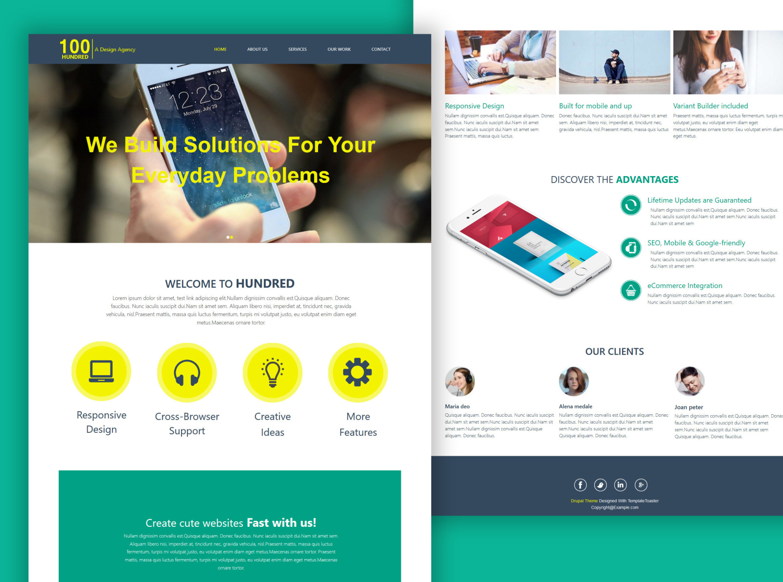 TemplateToaster site Builder App Design WP Theme by