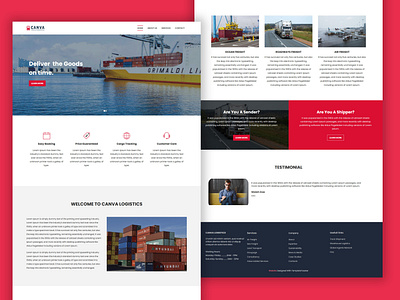 TemplateToaster Website Builder | Canva Logistics Theme