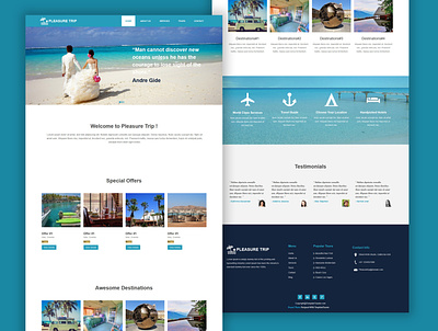 TemplateToaster Website Builder | Pleasure Trip Theme branding travel travel agency traveling web development webdesign website builder wordpress wordpress theme