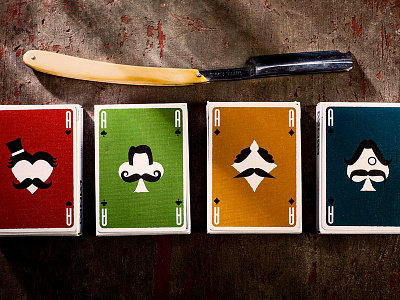 Mustache Playing Cards - Aces