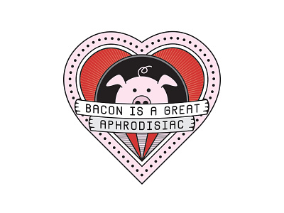 Ace of Hearts - Bacon Playing Cards ace bacon heart love pig piggy playing cards type typography